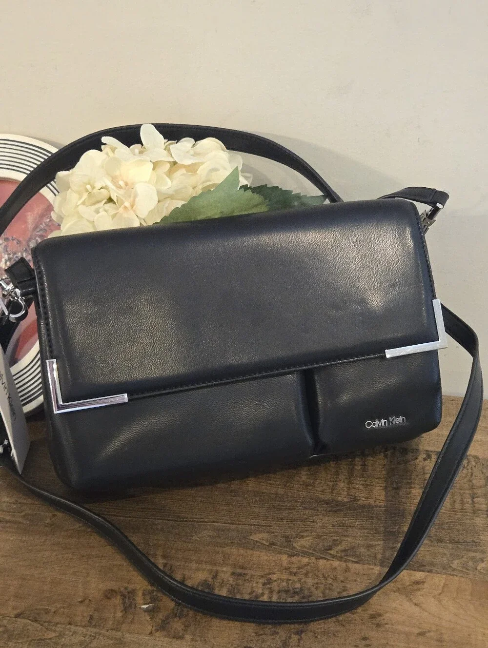 Calvin Klein Mica Flap Convertible Shoulder Bag - Black